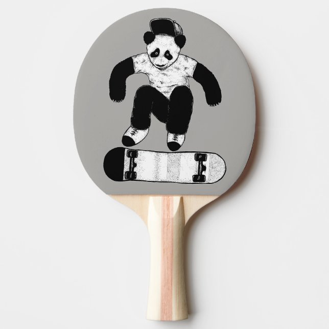 Skateboarding Panda Pingisracket (Framsidan)