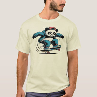 Skateboarding Panda T Shirt