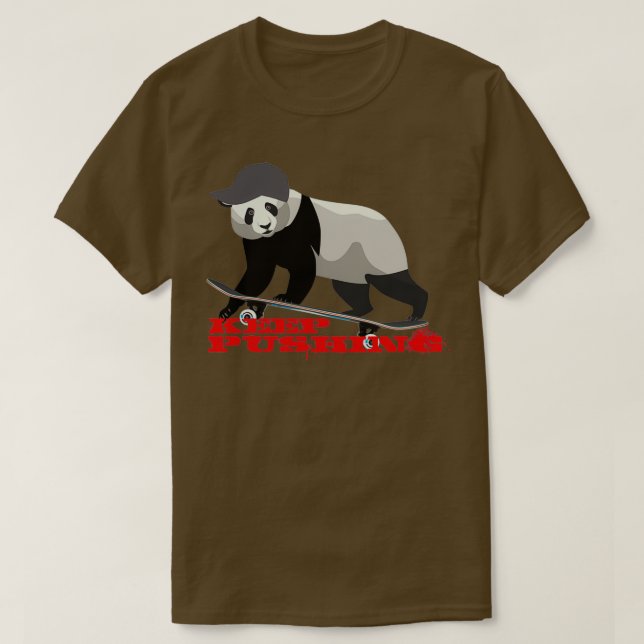 Skateboarding Panda T Shirt (Design framsida)