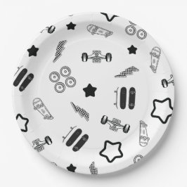 Skateboarding Party Papprare Tallrikar 9"