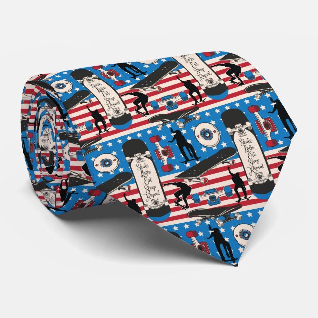 Skateboarding Patriotic USA Skateboarder Slips (Rullad)