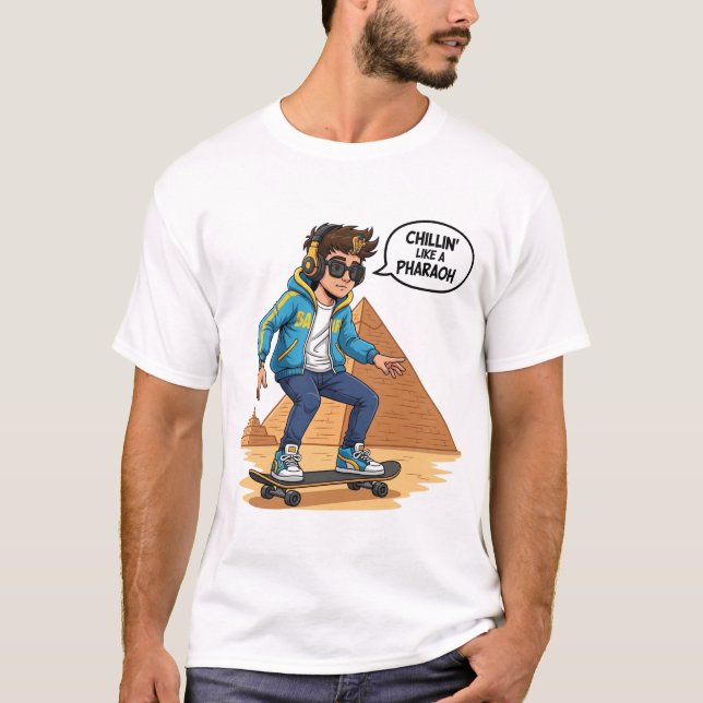 Skateboarding Pharaoh T Shirt (Framsida)