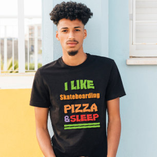 Skateboarding, Pizza, Sömnunisex T Shirt