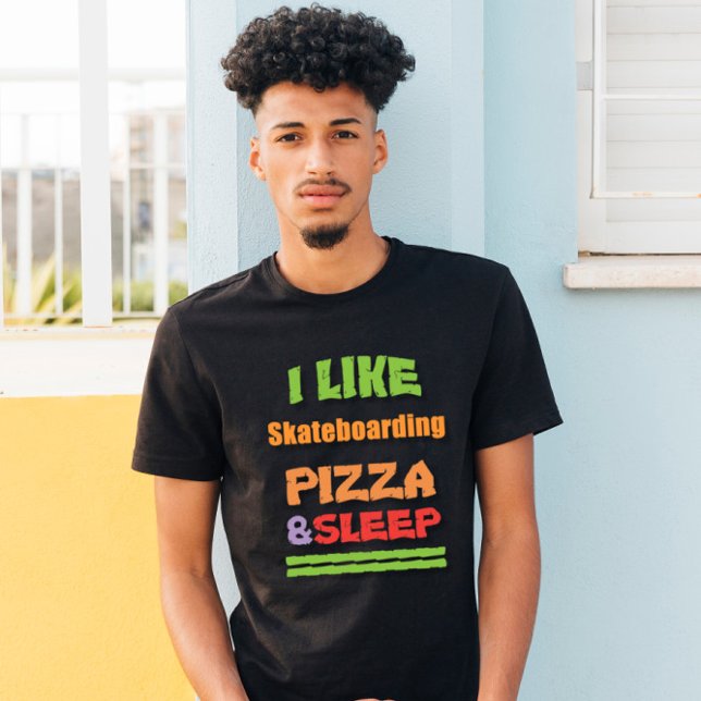 Skateboarding, Pizza, Sömnunisex T Shirt (Skapare uppladdad)