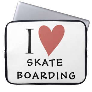 Skateboarding Red Heart Laptop Fodral