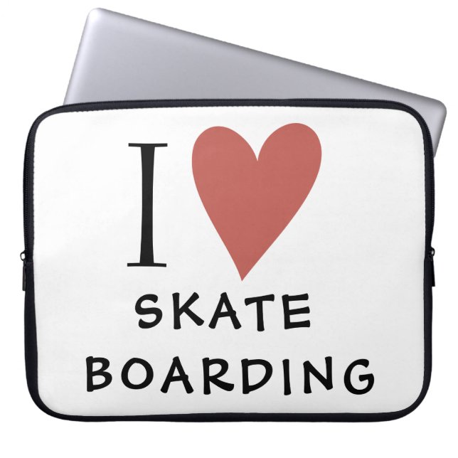 Skateboarding Red Heart Laptop Fodral (Framsidan)