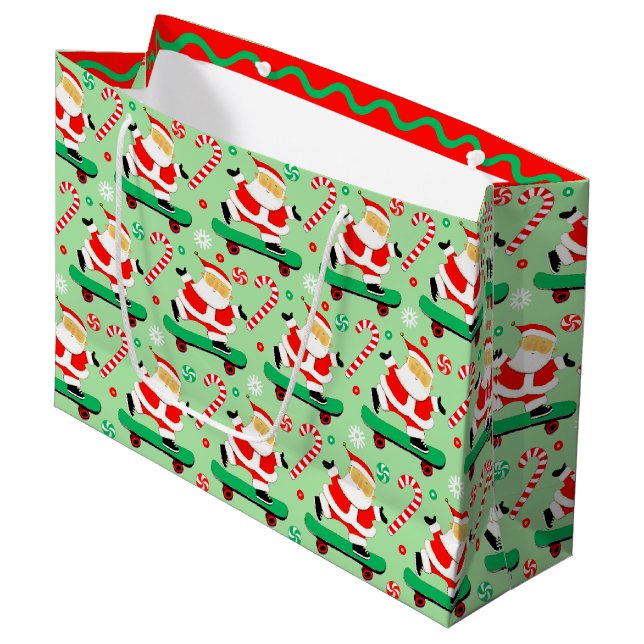 Skateboarding Santa Helgdag (Framsidan Vinklad)