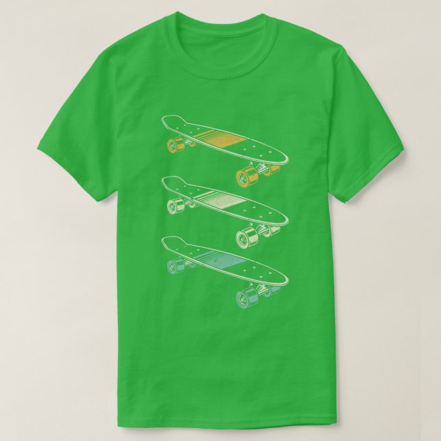 Skateboarding (Skate Älskare Retro Skateboard Spor T Shirt (Design framsida)