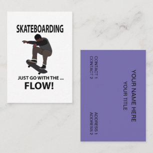 Skateboarding (skateboardbräda) gå bara med flödes visitkort