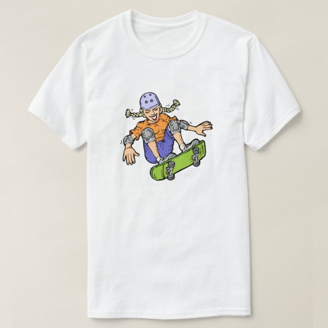 Skateboarding Skateboarding Roligt Skateboard Tee Shirt (Design framsida)