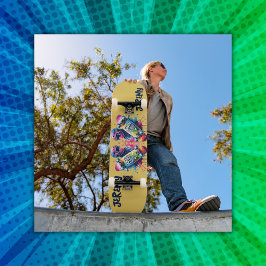Skateboarding Skater Grattis på födelsedagen Monog Mini Skateboard Bräda 18,5 Cm