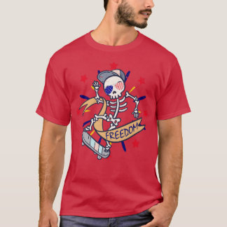 Skateboarding Skeleton a Funny Skeletons Skateboar T Shirt