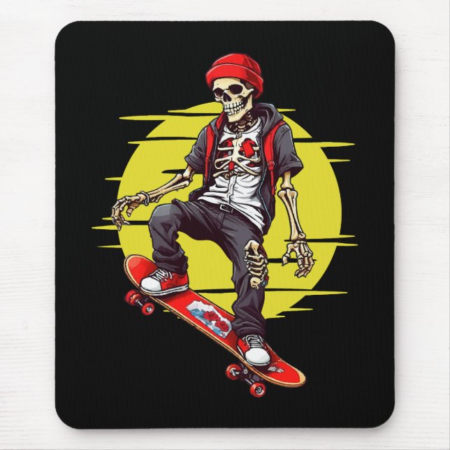 Skateboarding Skeleton Musmatta (Framsidan)