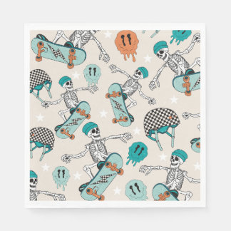 Skateboarding Skeleton Party Napkins Pappersservett