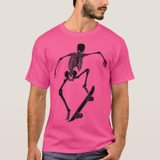 Skateboarding Skeleton Skateboard Älskare Funny sk T Shirt