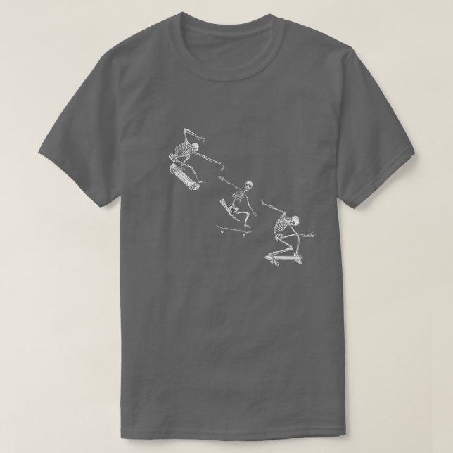 Skateboarding Skeletons Grunge Aesthetic Unique Gi T Shirt (Design framsida)