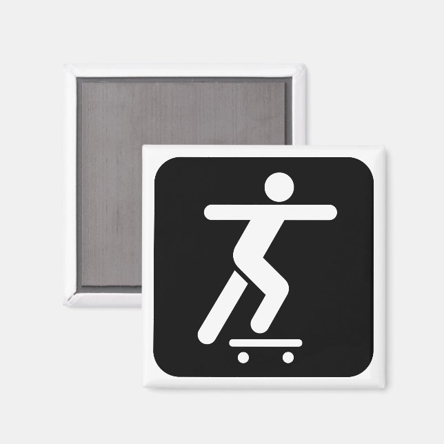 Skateboarding Symbol Magnet (Front/Back)