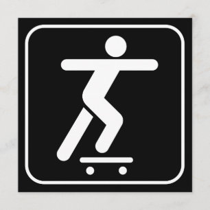 Skateboarding symbolinbjudan inbjudningar