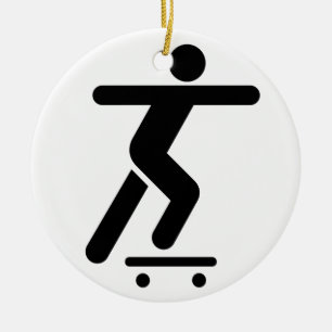 Skateboarding symbolprydnad julgransprydnad keramik