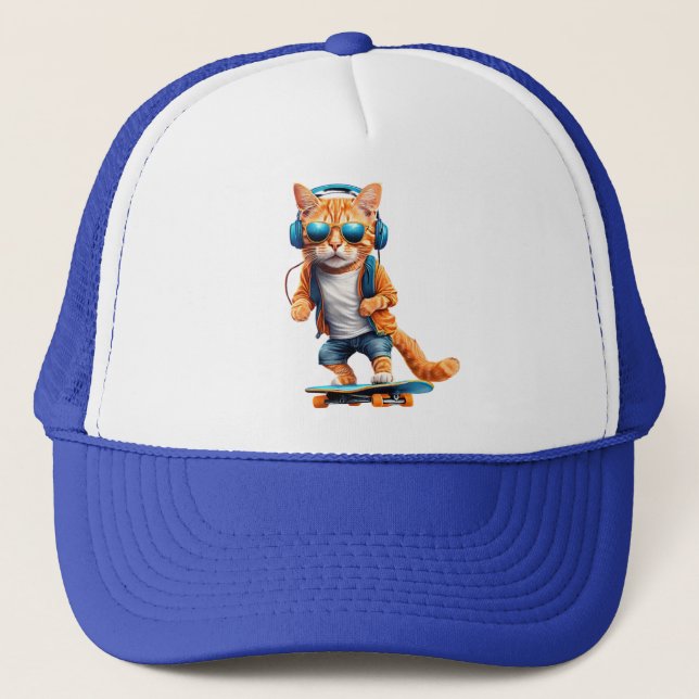 Skateboarding Tabby Baseball Hat Keps (Framsida)