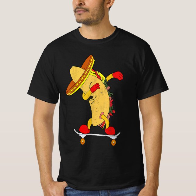 Skateboarding Tacos T-shirt | Bidrag för Skater (Framsida)