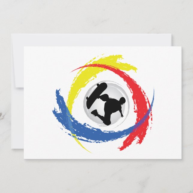 Skateboarding Tricolor Emblem (Framsida)