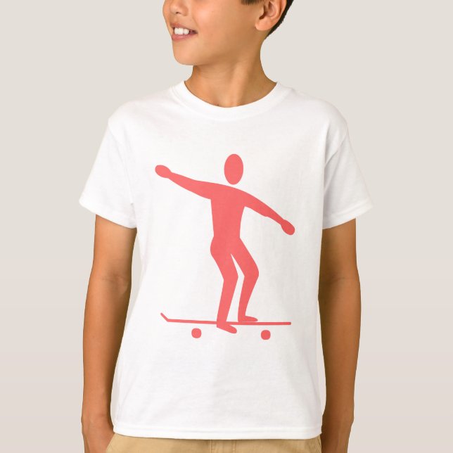 Skateboarding - Tropical Rosa Tee Shirt (Framsida)