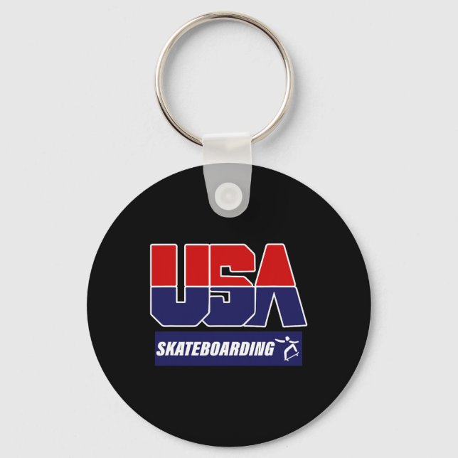 Skateboarding Usa  Nyckelring (Framsida)