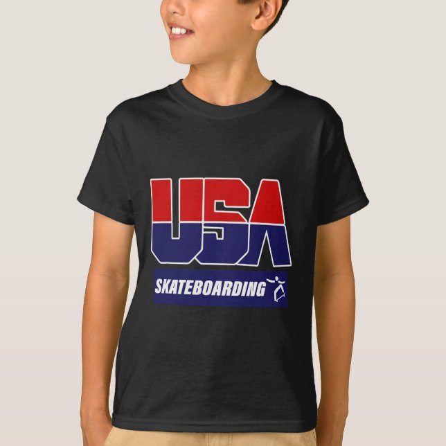 Skateboarding USA  T Shirt (Framsida)