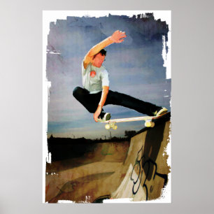 Skateboarding väggarna poster