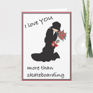 Skateboarding Valentine Helgkort