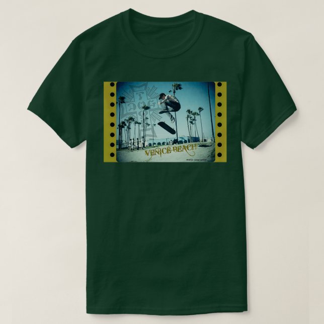 Skateboarding Venice Beach California Skateboardin T Shirt (Design framsida)