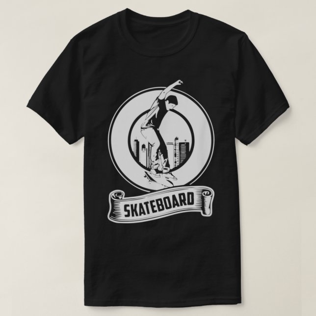 Skateboarding Vintage Retro Skateboarder T Shirt (Design framsida)