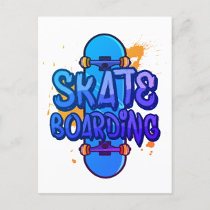 Skateboarding Vykort