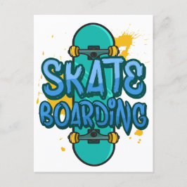 Skateboarding Vykort