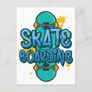 Skateboarding Vykort