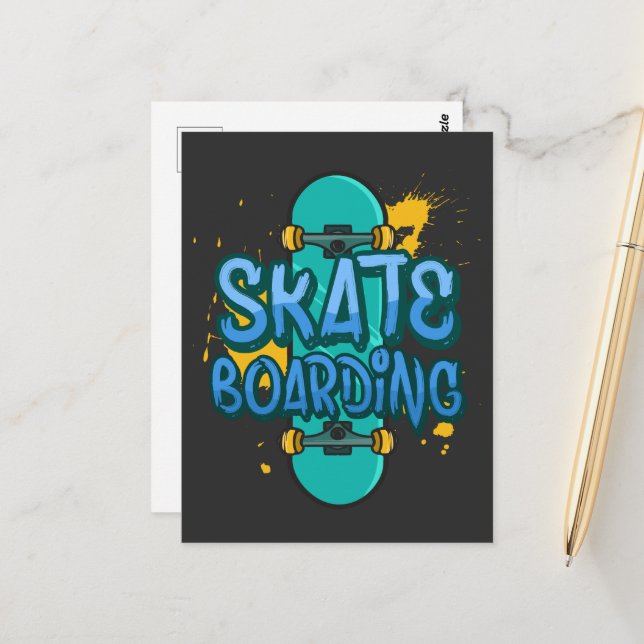 Skateboarding Vykort (Fram/Back In Situ)