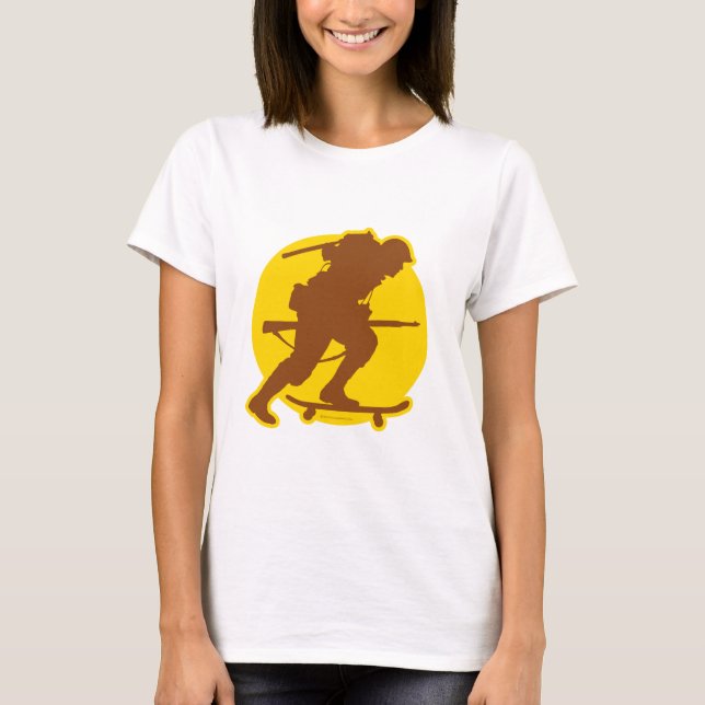Skateboarding WWII T Shirt (Framsida)