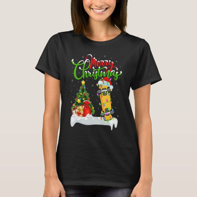 Skateboarding   Xmas Decorations Skateboarding Chr T Shirt (Framsida)