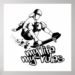 Skateboardinganpassningsbar poster