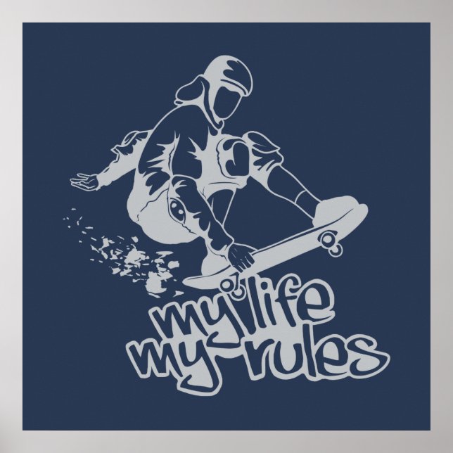 Skateboardinganpassningsbar poster (Framsidan)