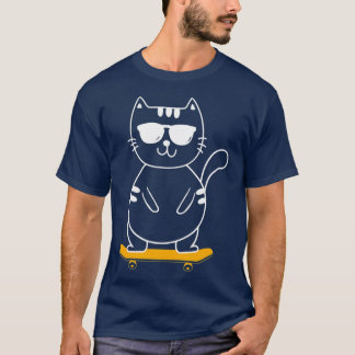 Skateboardingkatt - Skateboarderns Skater T Shirt