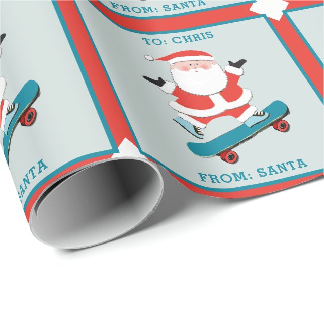 Skateboardingspresent för helgen presentpapper (Rullad Hörn)