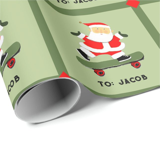 Skateboardjulklapp Presentpapper (Rullad Hörn)