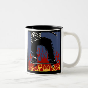 Skateboardkaffemugg Två-Tonad Mugg