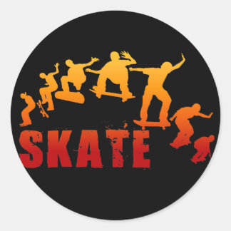 Skateboardklistermärken Runt Klistermärke