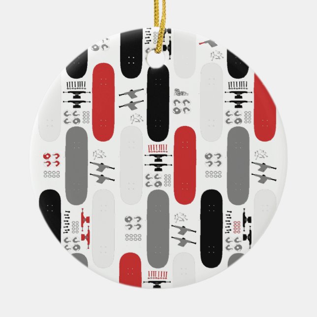 Skateboardnoja (GRB) Julgransprydnad Keramik (Framsidan)