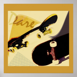 skateboards det vintage utformade trycket poster