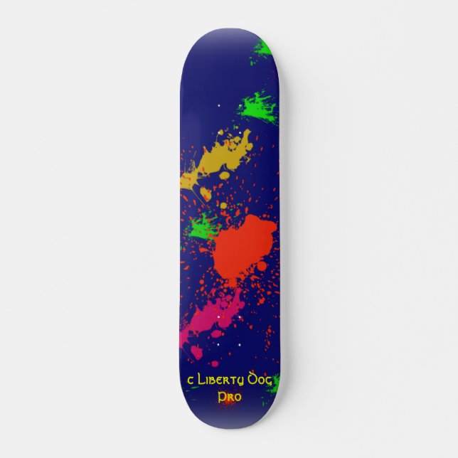 SKATEBOARDS - RAD PAINT SPLATS - LIBERTY HUND PRO (Framsida)
