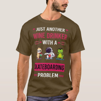 SkateboardSkateboardskateboarder i vin T Shirt